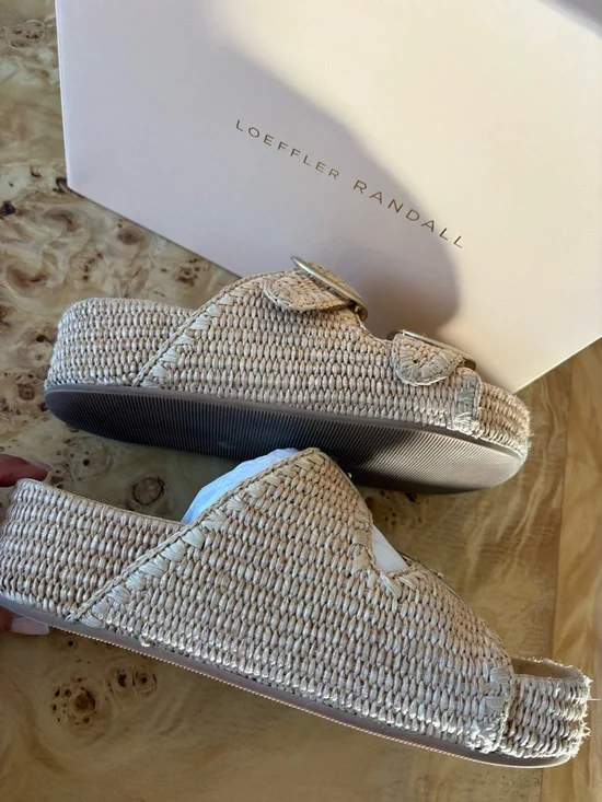 Loeffler Randal Theo Sandal in raffia - Picture 6 of 10